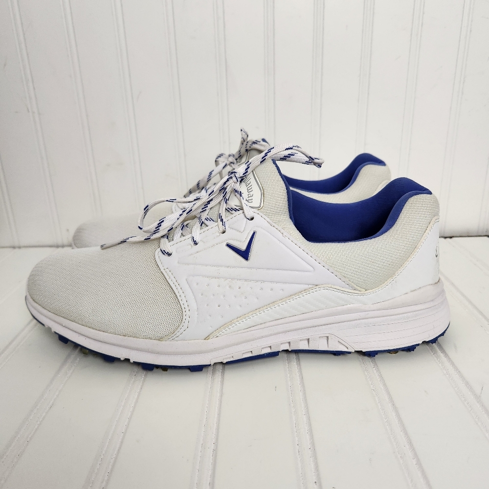 Callaway Imperial Mens Size 10.5 Blue/White Lace Up Athletic Golf Shoes CG123WB - Picture 4 of 16